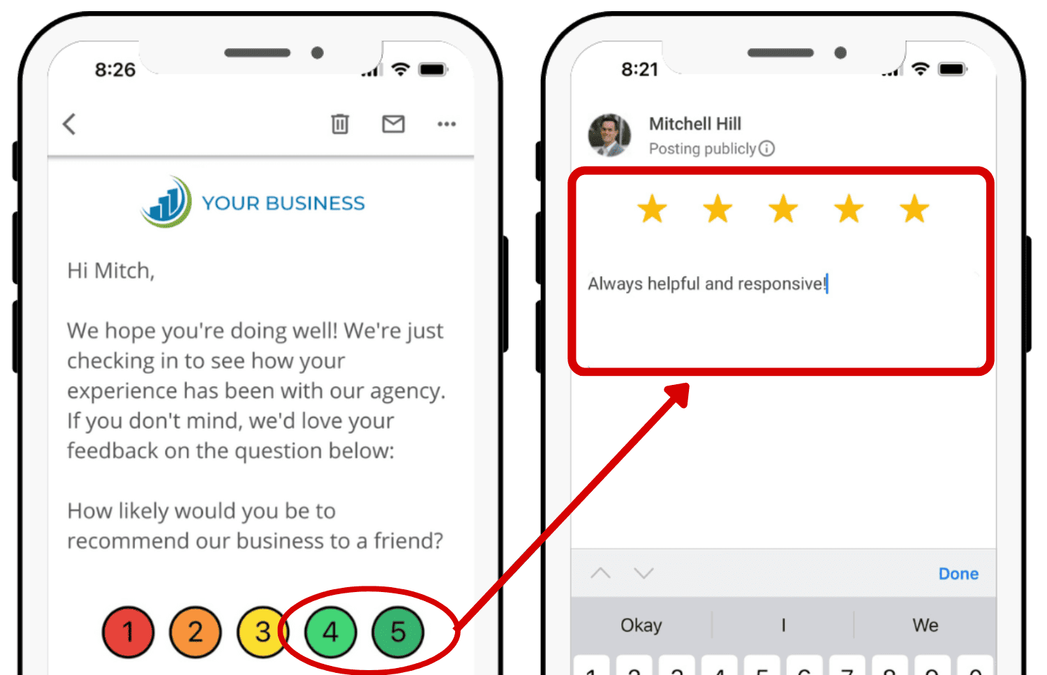 Lift Local's insurance review generation process.